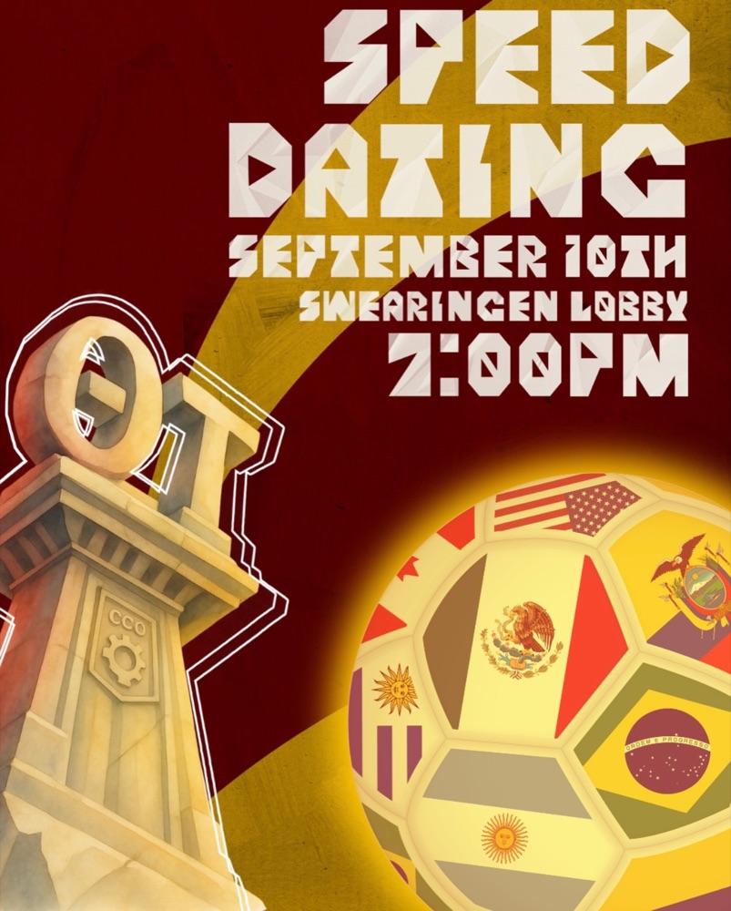 Speed Dating — September 10th, Swearingen Lobby at 7:00 PM